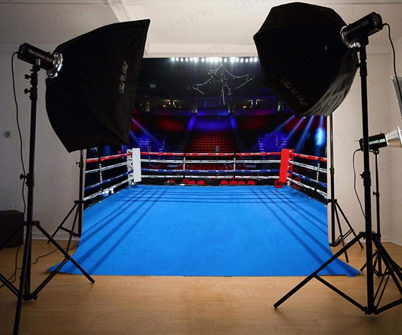 LYLYCTY Boxing Ring Backdrops for Photography 10x10ft Children Boys Birthday Party Background for Portrait Adults Party Banner Photo Booth Studio Props - Image 5